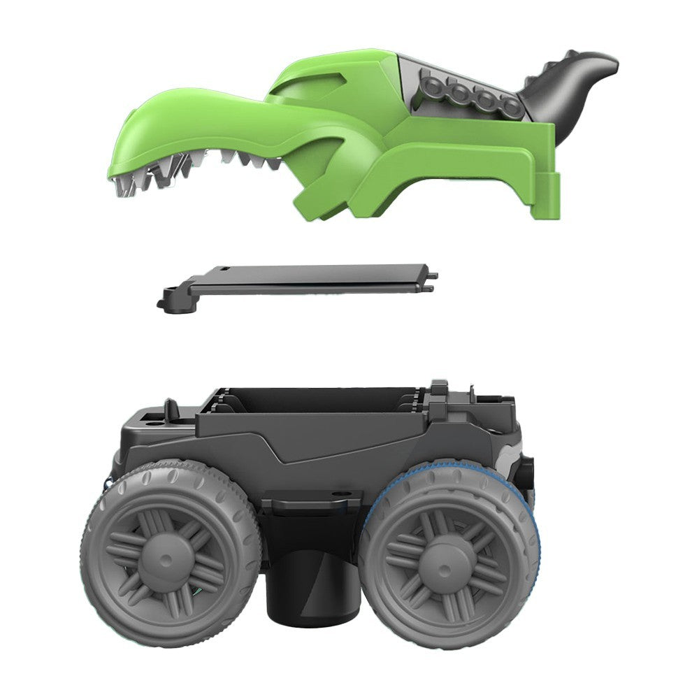 138Pcs Changeable Track Dinosaur Racing Car Set Kids Light Up Dinosaur Car Toy