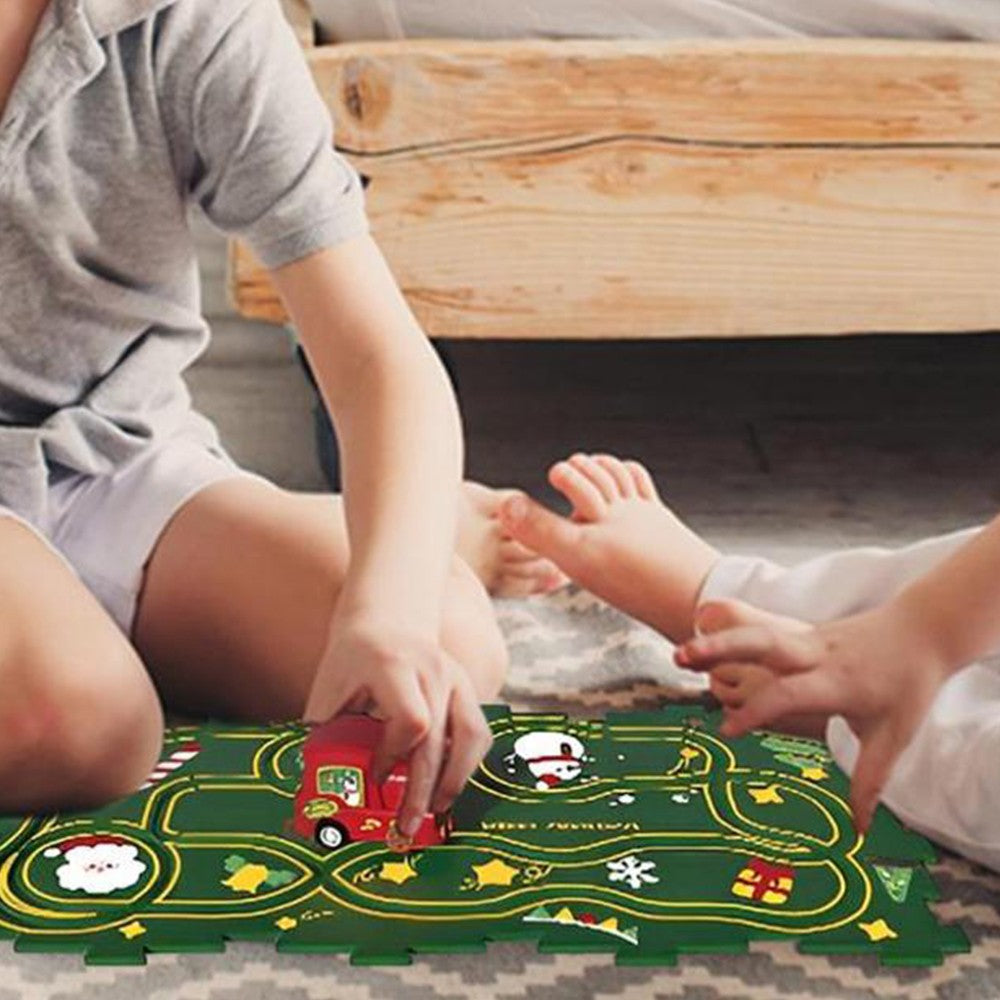 5-Piece Christmas DIY Assembling RailCar Building Toys Set Puzzle Track Car Play Set Kid Gift