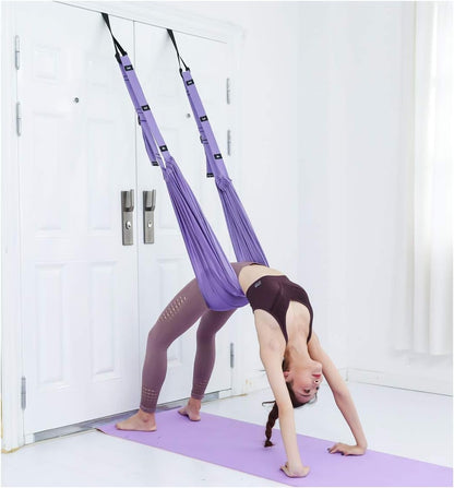 Stretching Exercise Strap Leg Stretcher Belt Flexibility Trainer for Dance Yoga Ballet Exercise Purple