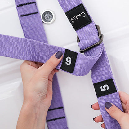 Stretching Exercise Strap Leg Stretcher Belt Flexibility Trainer for Dance Yoga Ballet Exercise Purple