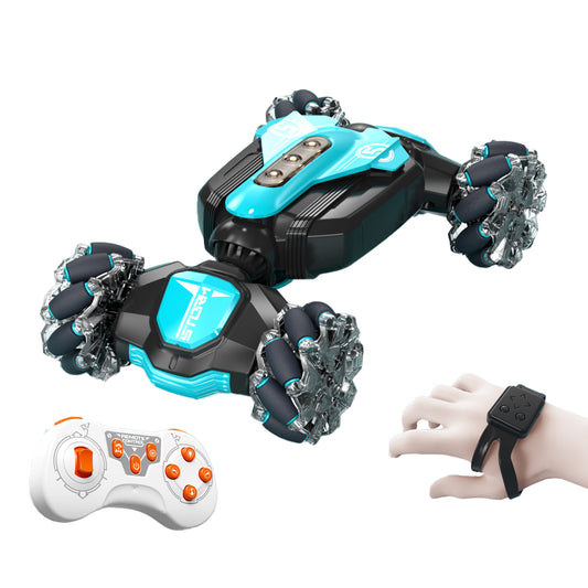 Toy Remote Control Car 2.4GHz High Speed RC Gesture Sensing Stunt Car All Terrains Road Toy Car-Blue color