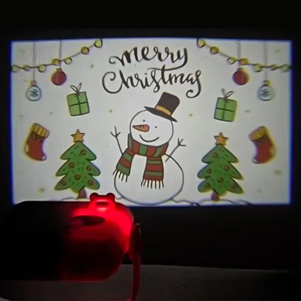Christmas Projection Toys Children Cartoon Toys Christmas Theme Projector with 5 Card