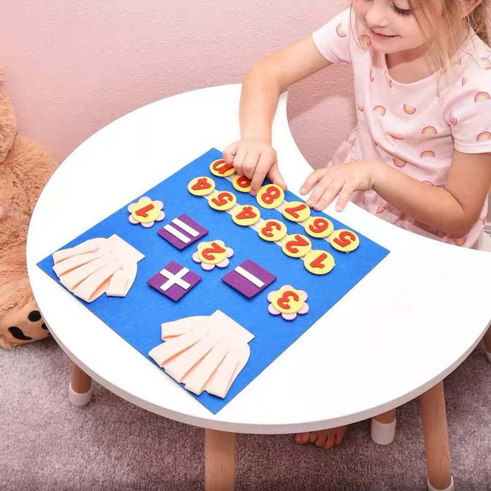 Montessori Learning Toddler Felt Educational Toy Finger Number Learning Counting Math Felt Board Busy Board Toys