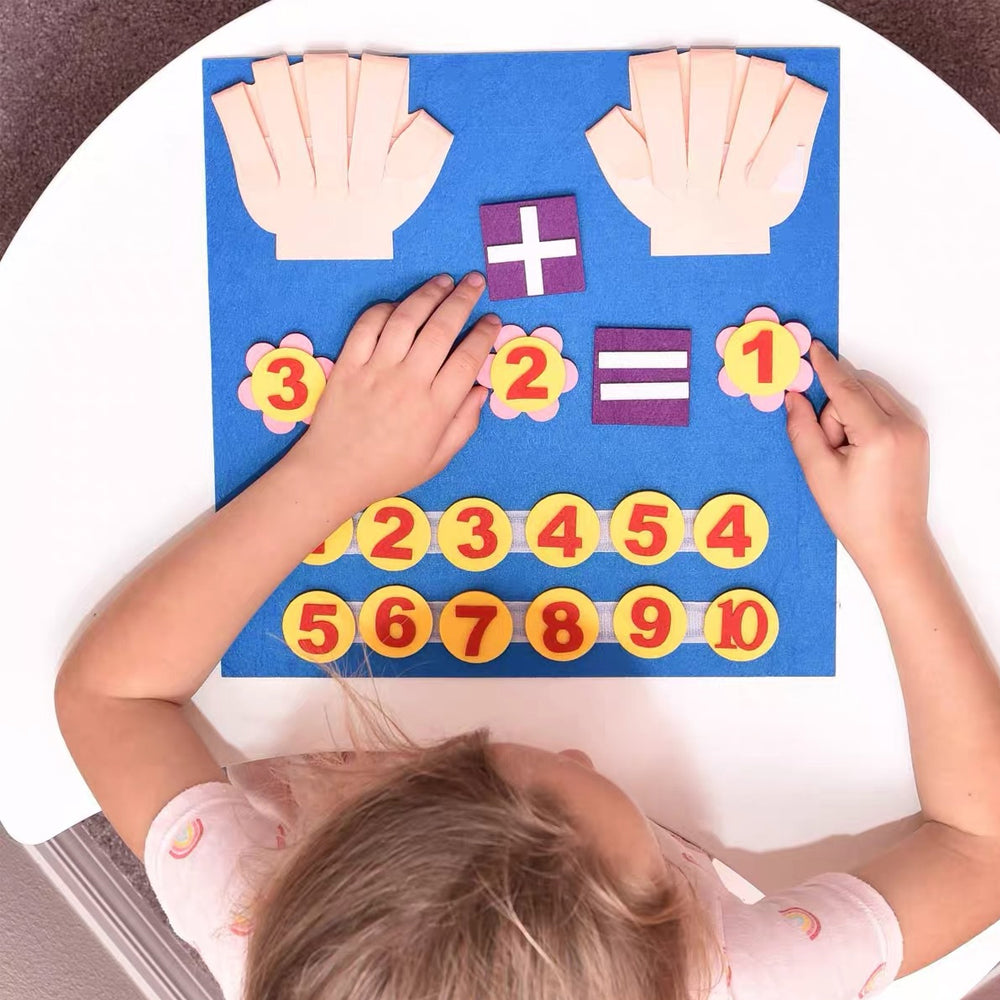 Montessori Learning Toddler Felt Educational Toy Finger Number Learning Counting Math Felt Board Busy Board Toys