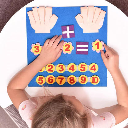 Montessori Learning Toddler Felt Educational Toy Finger Number Learning Counting Math Felt Board Busy Board Toys