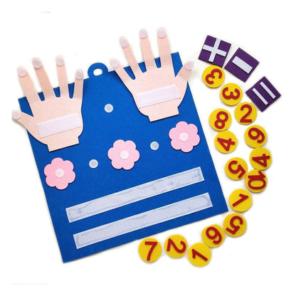 Montessori Learning Toddler Felt Educational Toy Finger Number Learning Counting Math Felt Board Busy Board Toys