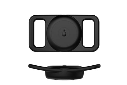 Water Resistant Airtag Dog Collar Holder Silicone Protective AirTag Cover-Black