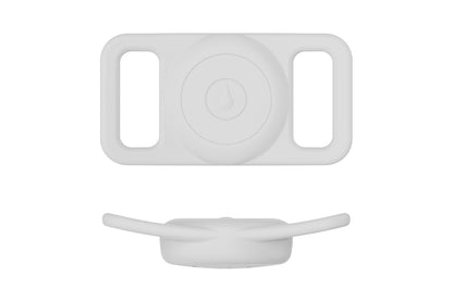 Water Resistant Airtag Dog Collar Holder Silicone Protective AirTag Cover-White