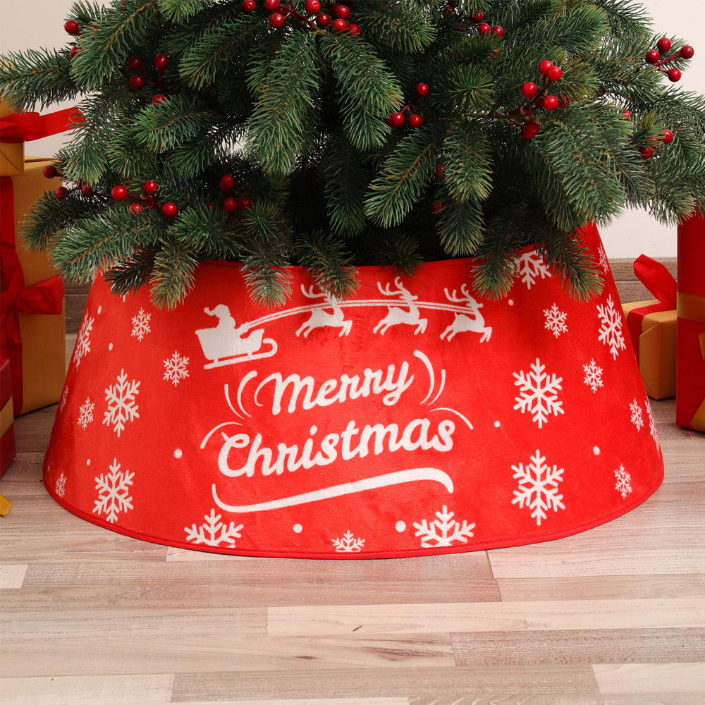 Christmas Tree Collar Xmas Tree Ring Round Christmas Tree Base Tree Skirts Style 2