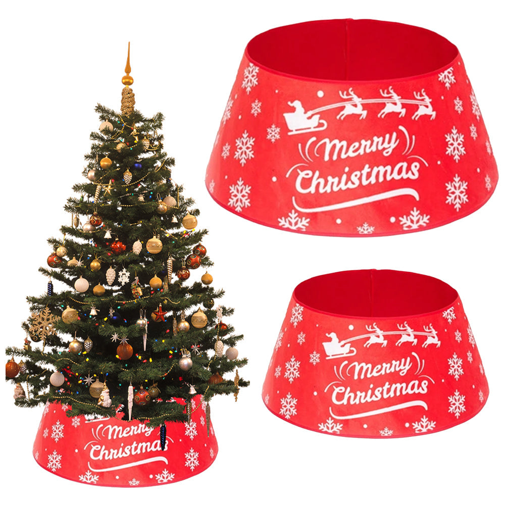 Christmas Tree Collar Xmas Tree Ring Round Christmas Tree Base Tree Skirts Style 2