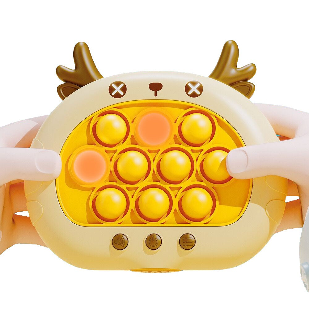 Quick Push Bubble Toy  Poping Game with Light Puzzle Game Machine Yellow