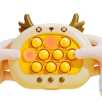 Quick Push Bubble Toy  Poping Game with Light Puzzle Game Machine Yellow