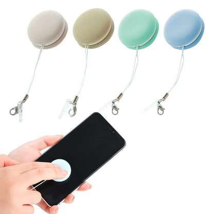 4Pcs Phone Screen Cleaner Eyeglass Cleaning Cloth Macaron Phone Pendant