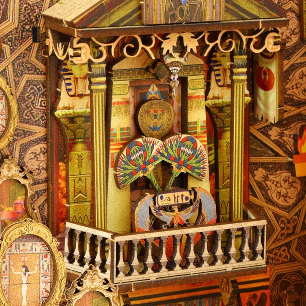 DIY Book Nook Kits 3D Wooden Puzzle Miniature Dollhouse Kit Bookshelf Decor