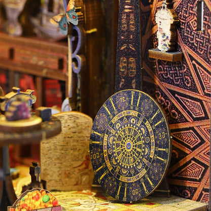 DIY Book Nook Kits 3D Wooden Puzzle Miniature Dollhouse Kit Bookshelf Decor