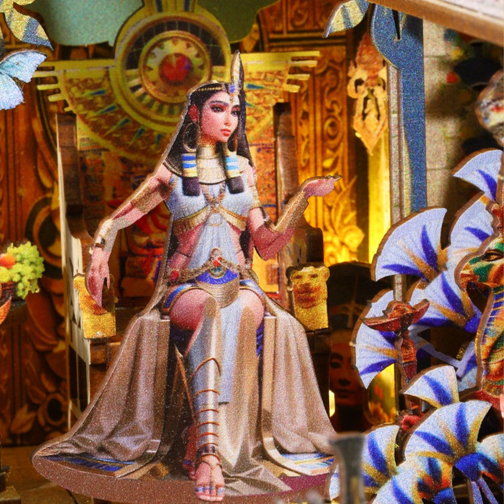 DIY Book Nook Kits 3D Wooden Puzzle Miniature Dollhouse Kit Bookshelf Decor