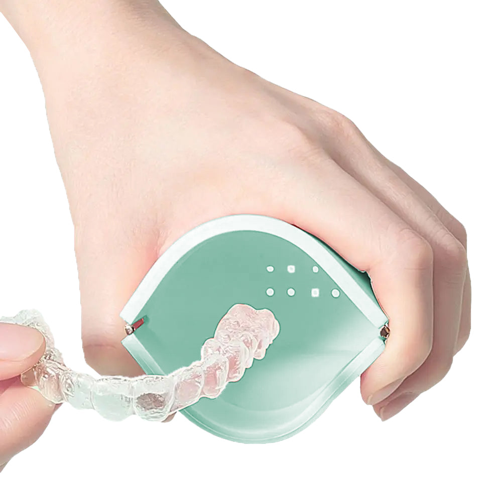 Portable Silicone Retainer Storage Case Retainer Holder Mouth Guard Retainer Case Green