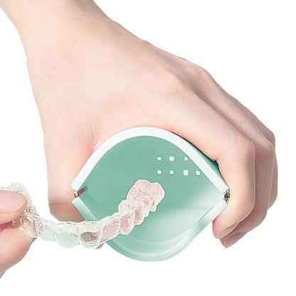 Portable Silicone Retainer Storage Case Retainer Holder Mouth Guard Retainer Case Green