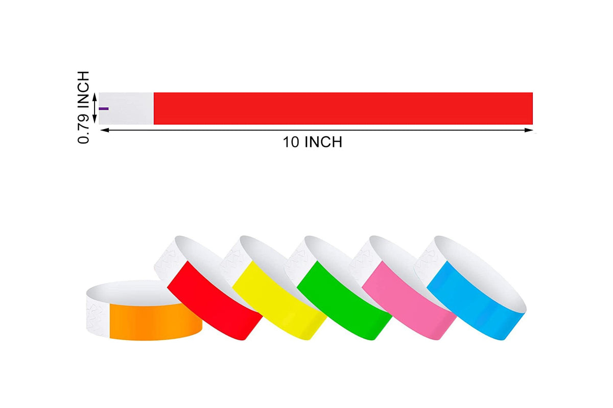 600 Piece Neon Wrist Bands Counts Paper Hand Bands