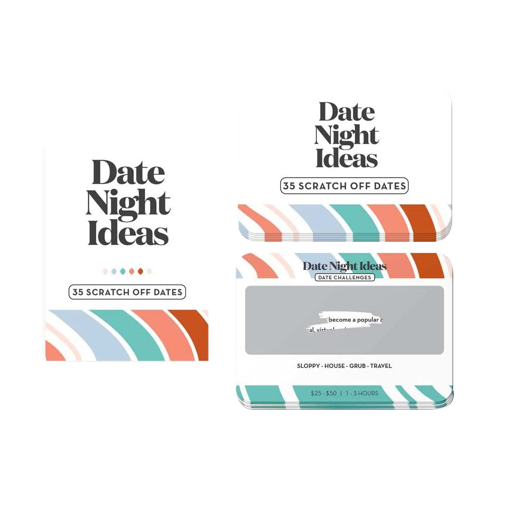Date Night Ideas Card Set Couples Date Card Game Scratch off Card Game