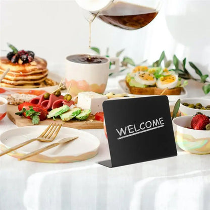 12Pcs Mini Chalkboard Signs Set Table Sign Message Board Signs for Wedding Birthday Parties Bakery