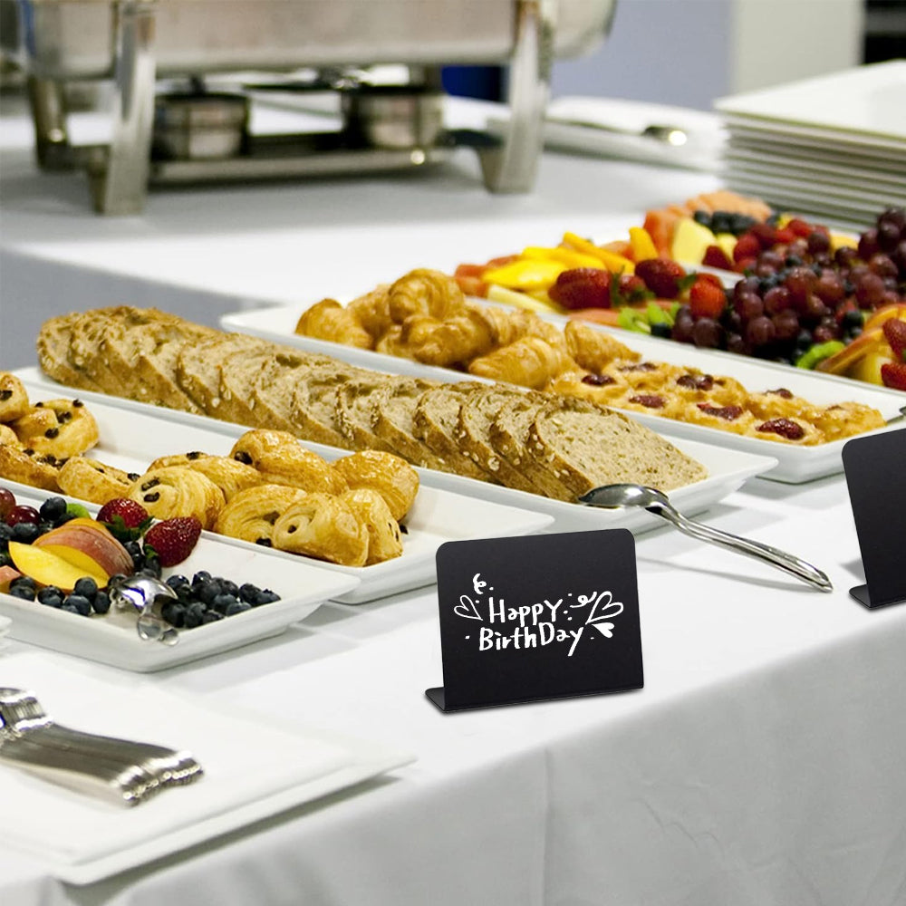 12Pcs Mini Chalkboard Signs Set Table Sign Message Board Signs for Wedding Birthday Parties Bakery