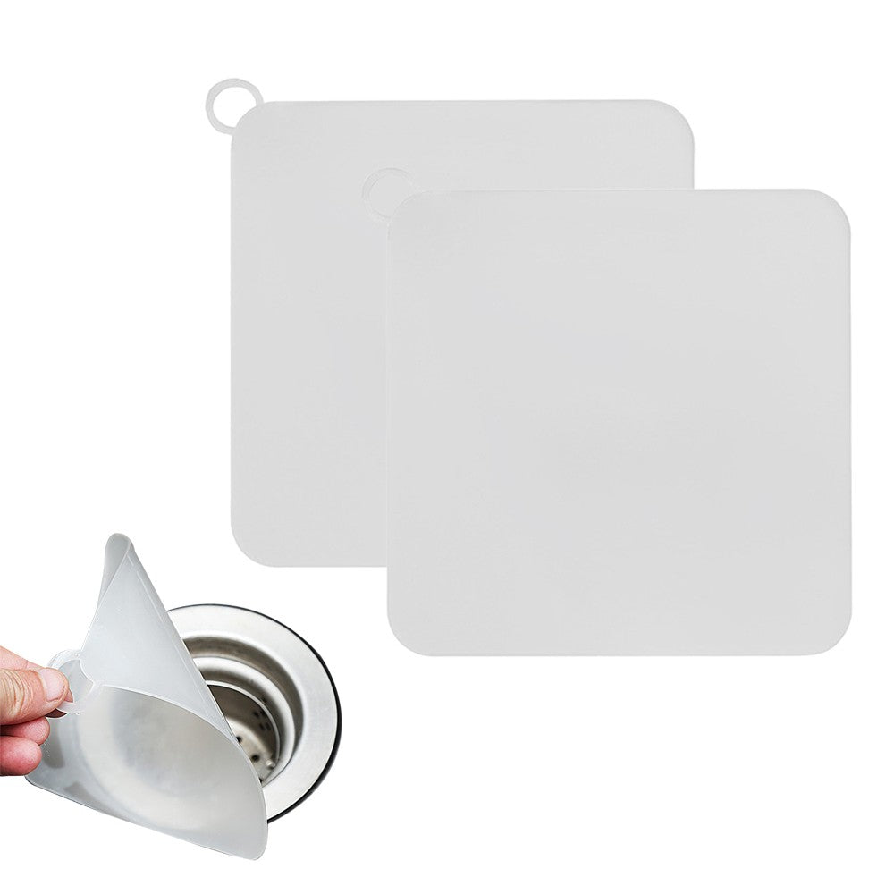 2Pcs Anti-smell Sewer Sealing Silicone Cover Tub Stopper Floor Drain Mats