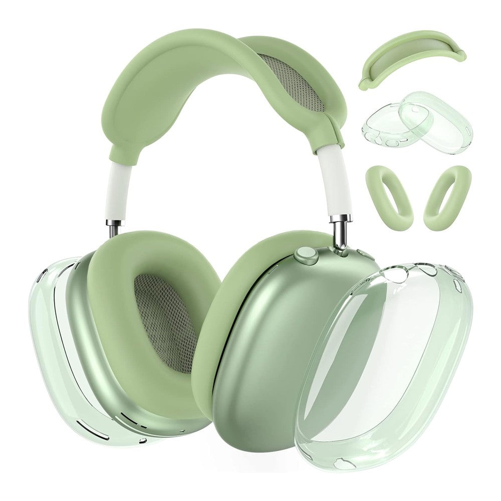 For Apple AirPods Max Headphones Case Silicone Protective Sleeves Full Set Cover Green