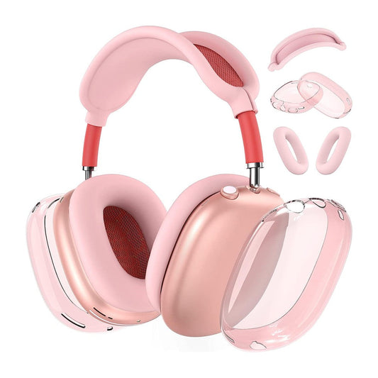 For Apple AirPods Max Headphones Case Silicone Protective Sleeves Full Set Cover Pink