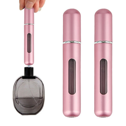 2Pcs 8ML Refillable Perfume Atomisers Travel Mini Empty Spray Bottles - Pink
