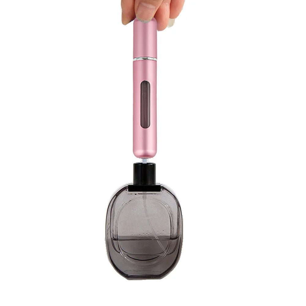 4Pcs 8ML Refillable Perfume Atomisers Travel Mini Empty Spray Bottles - Pink