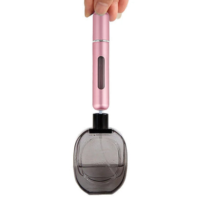 4Pcs 8ML Refillable Perfume Atomisers Travel Mini Empty Spray Bottles - Pink