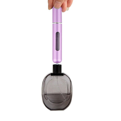 4Pcs 8ML Refillable Perfume Atomisers Travel Mini Empty Spray Bottles - Purple