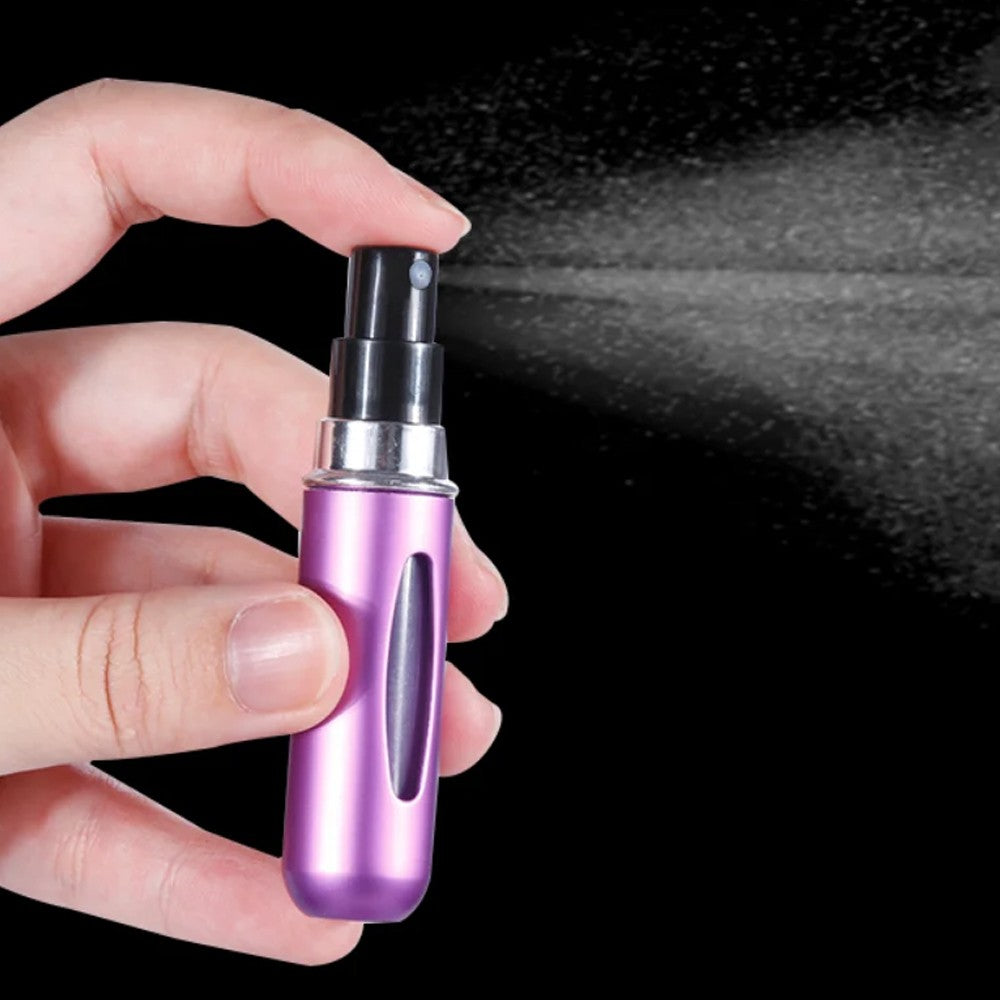4Pcs 8ML Refillable Perfume Atomisers Travel Mini Empty Spray Bottles - Purple