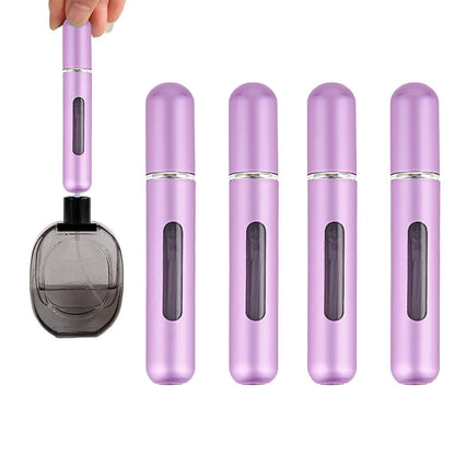 4Pcs 8ML Refillable Perfume Atomisers Travel Mini Empty Spray Bottles - Purple