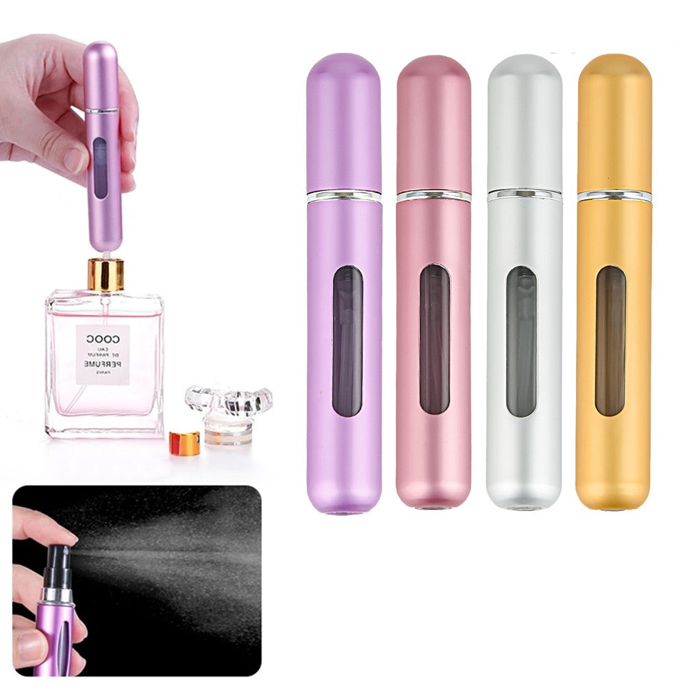 4Pieces 8ML Mini Travel Perfume Spray Pump Portable Empty Bottle Atomizer
