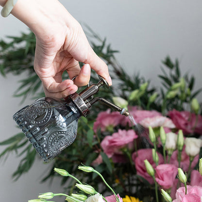 2Pcs 205ML Glass Plant Mister Spray Bottle for Indoor Outdoor House Plant Grey and Green