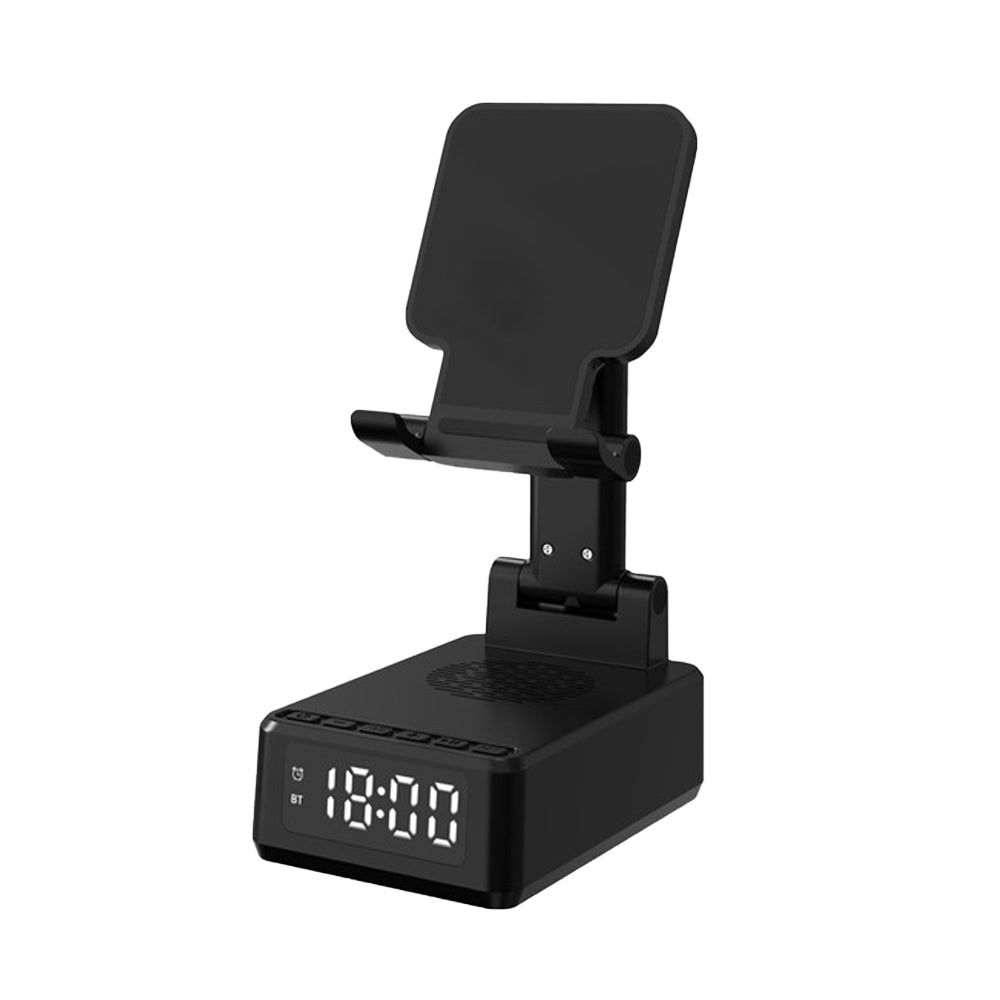 4-in-1 Bluetooth Speaker Wireless Charger Alarm Clock Phone Stand