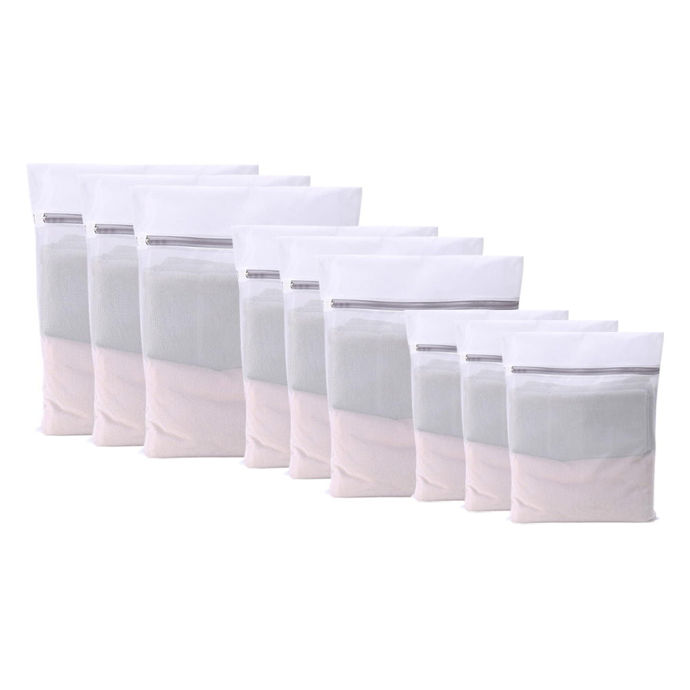 9Pcs Mesh Laundry Bags Zipper Wash Bags for Underwear Pants Clothing Style 1