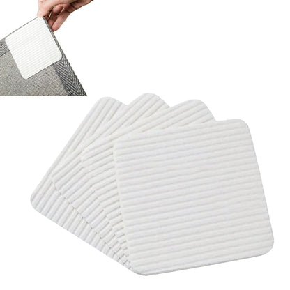 4Pcs Non-Slip Rug Pad Self-Adhesive Stickers for Rug Reusable Under Rug Carpet Gripper