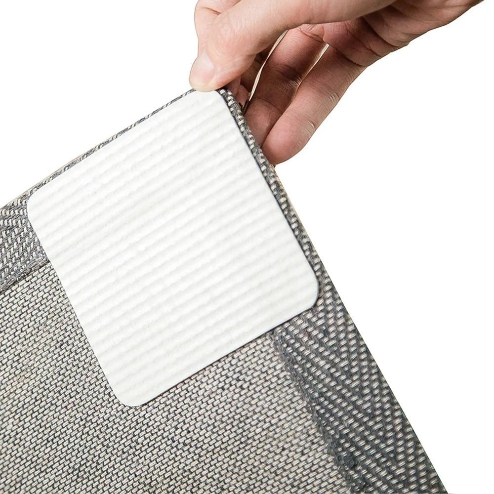 4Pcs Non-Slip Rug Pad Self-Adhesive Stickers for Rug Reusable Under Rug Carpet Gripper
