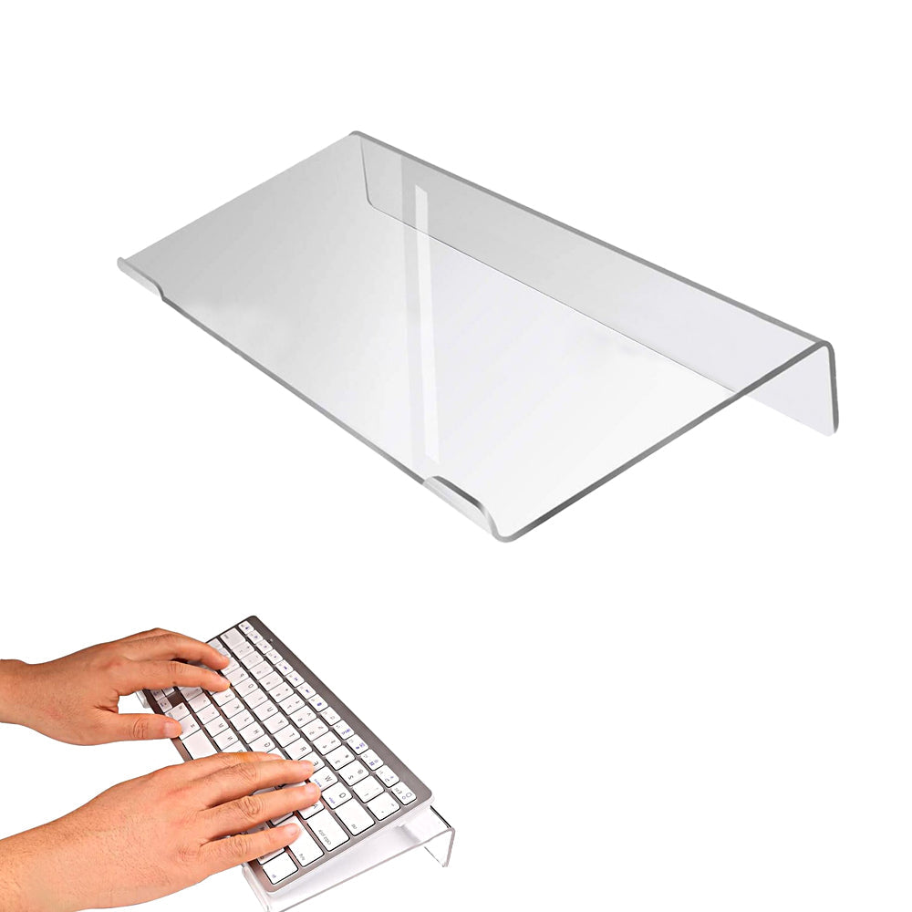 Clear Acrylic Tilted Computer Keyboard Holder Keyboard Stand for Easy Ergonomic Typing Style 1