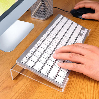 Clear Acrylic Tilted Computer Keyboard Holder Keyboard Stand for Easy Ergonomic Typing Style 1