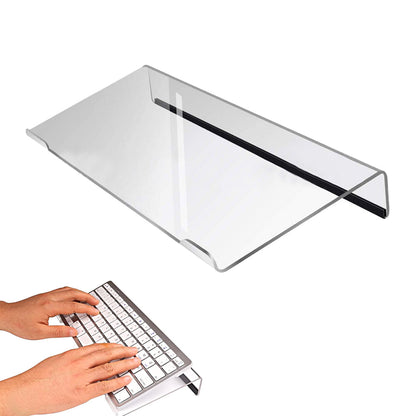Clear Acrylic Tilted Computer Keyboard Holder Keyboard Stand for Easy Ergonomic Typing Style 2