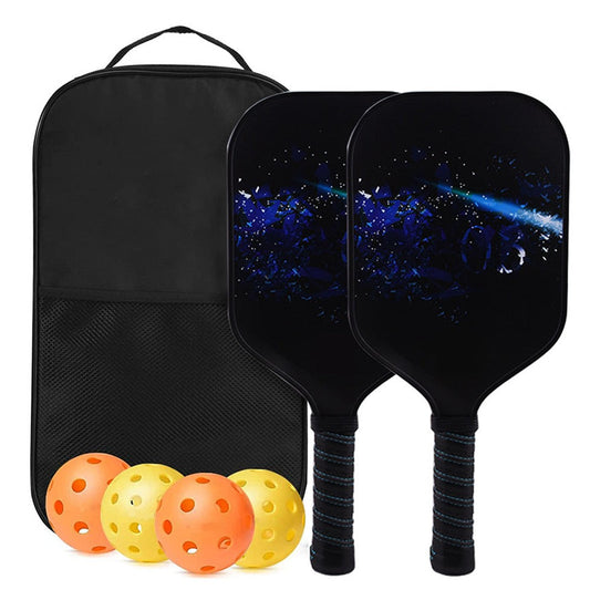 Fiberglass Pickleball Racket Set Pickleball Paddle with 4 Balls Style 1