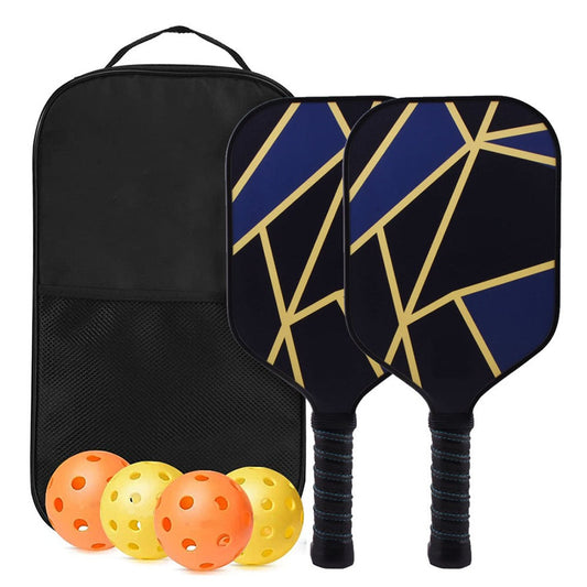 Fiberglass Pickleball Racket Set Pickleball Paddle with 4 Balls Style 2