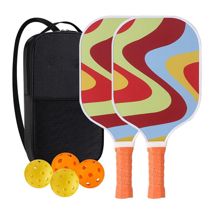 Fiberglass Pickleball Racket Set Pickleball Paddle with 4 Balls Style 3