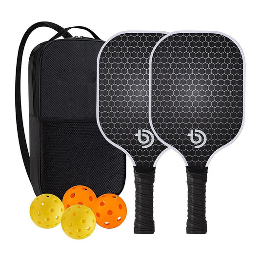 Fiberglass Pickleball Racket Set Pickleball Paddle with 4 Balls Style 4