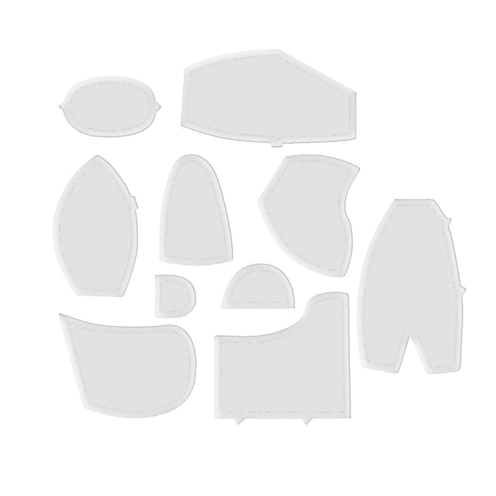 10Pcs Memory Bear Template Cutting Ruler Set