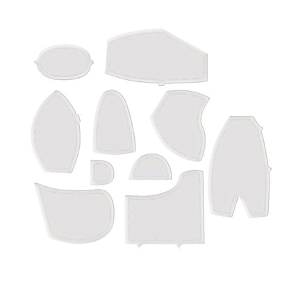 10Pcs Memory Bear Template Cutting Ruler Set